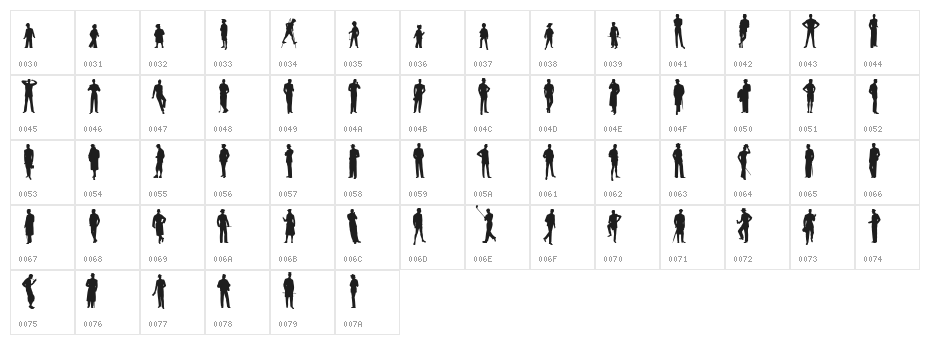 Sewing Patterns 3 Character Map