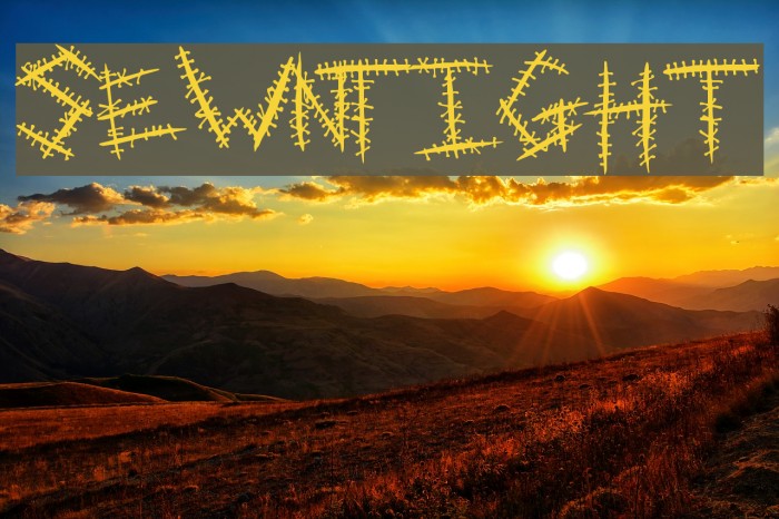 SewnTight Font examples