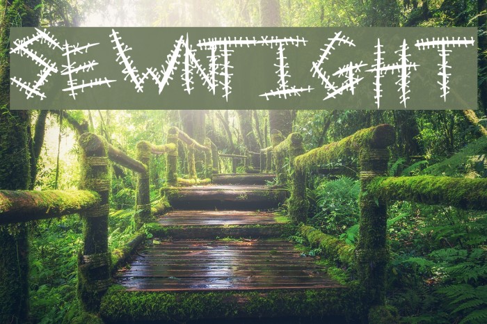 SewnTight Font examples