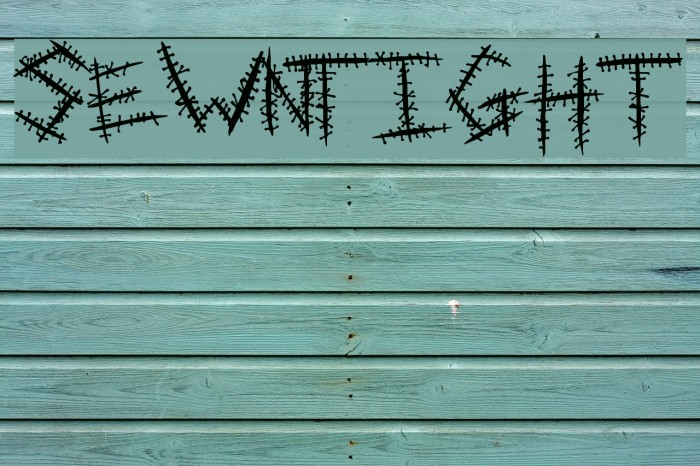 SewnTight Font examples