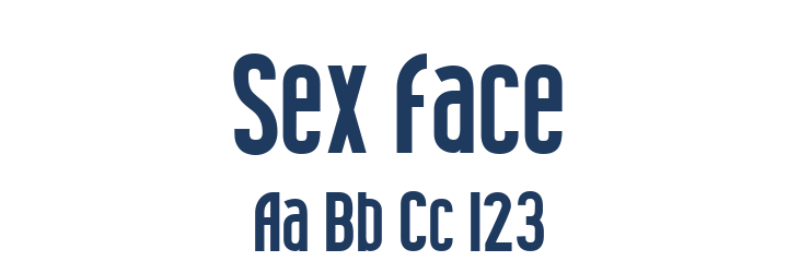Sex Face Font Preview