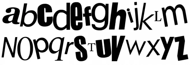 Sex Pistols Caratteri MINUSCOLO