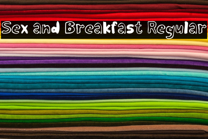Sex and Breakfast Regular Font examples