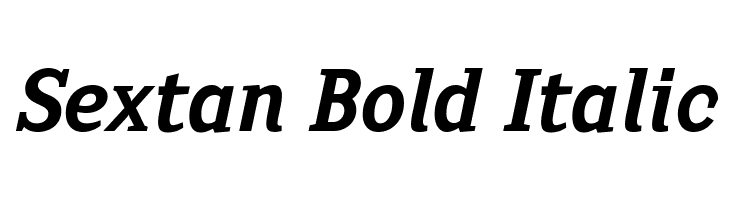 Sextan Bold Italic Font