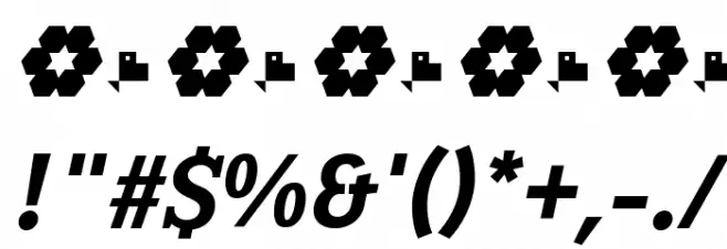 Sextan Bold Italic Font OTHER CHARS