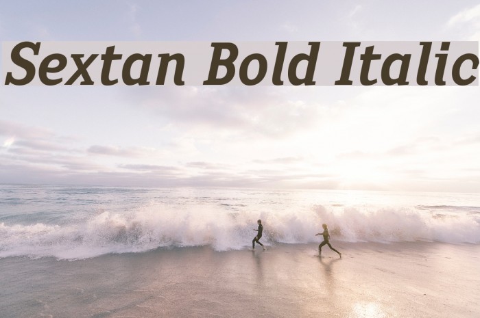 Sextan Bold Italic Font examples