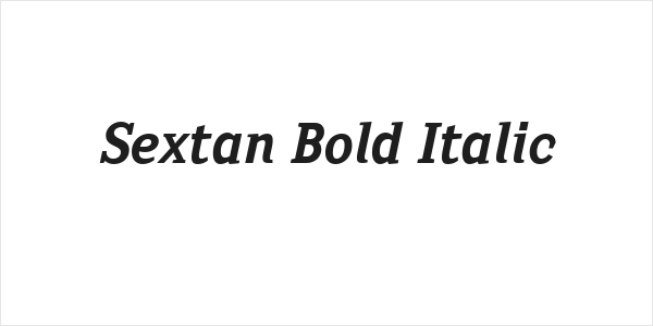 Sextan Bold Italic Logo