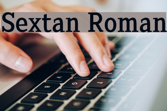 Sextan Roman Font examples