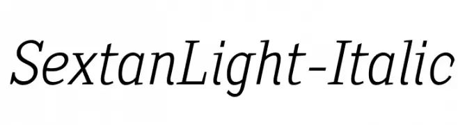 SextanLight-Italic  Fuentes Gratis Descargar