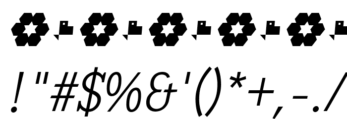 SextanLight-Italic Font OTHER CHARS