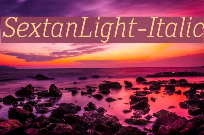 SextanLight-Italic Font examples