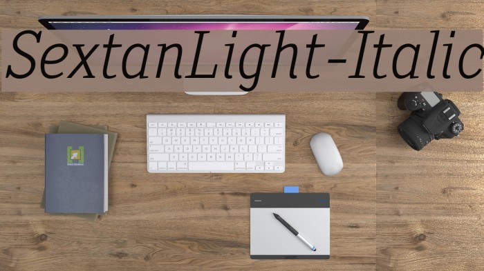SextanLight-Italic Font examples