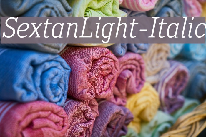 SextanLight-Italic Font examples