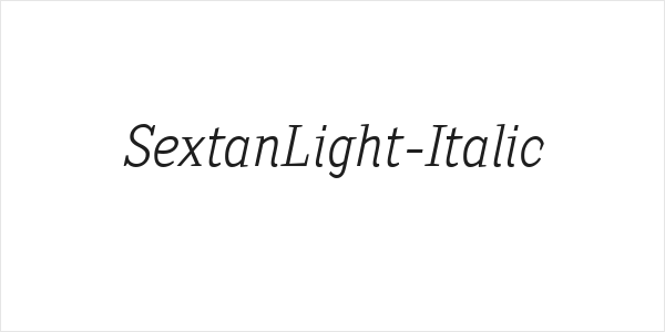SextanLight-Italic Logo