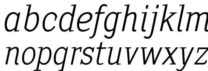 SextanLight-Italic Font LOWERCASE