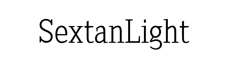 SextanLight Font