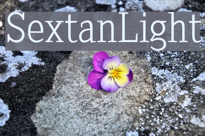 SextanLight Font examples