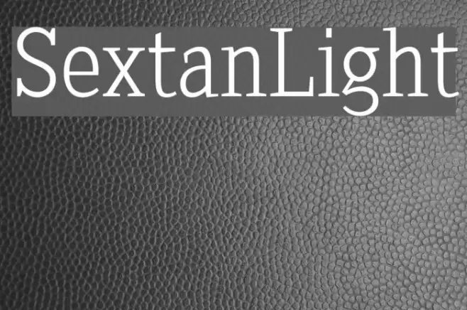 SextanLight Font examples