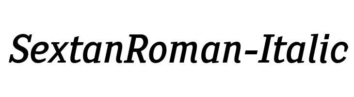 SextanRoman-Italic Polices