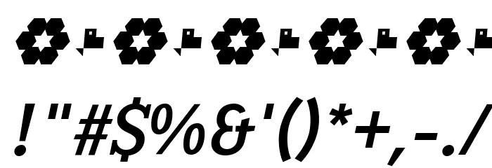 SextanRoman-Italic Font OTHER CHARS