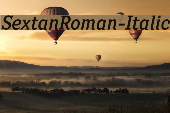 SextanRoman-Italic Font examples