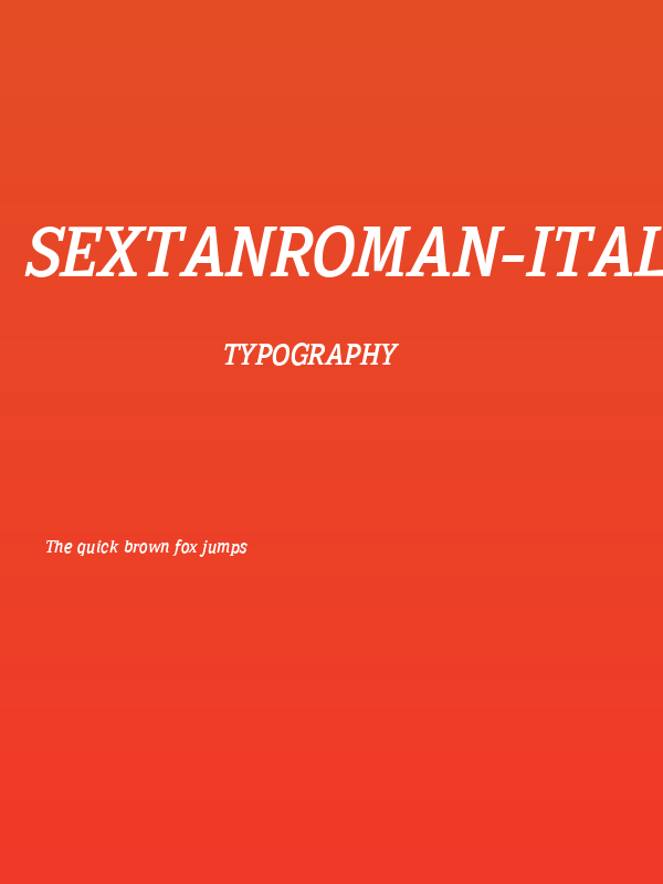 SextanRoman-Italic Poster