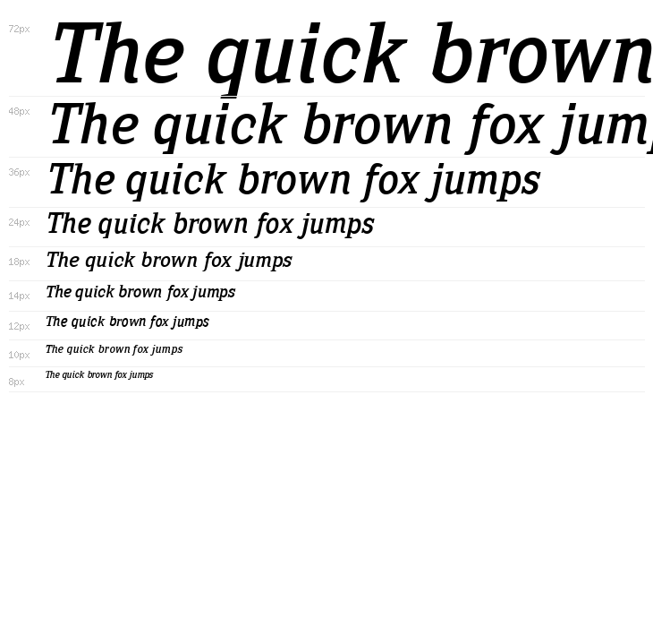 SextanRoman-Italic Waterfall