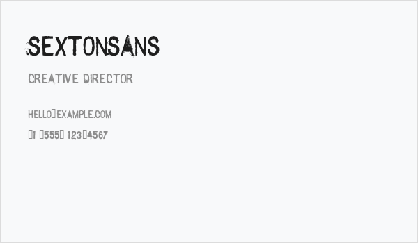 SextonSans Business Card