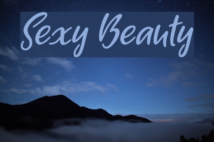 Sexy Beauty Caratteri examples