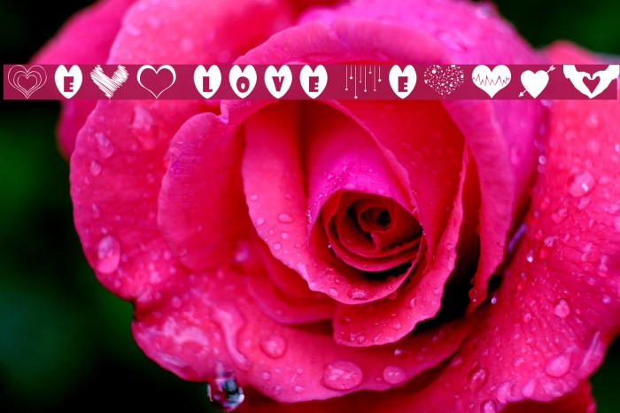 Sexy Love Hearts Font examples