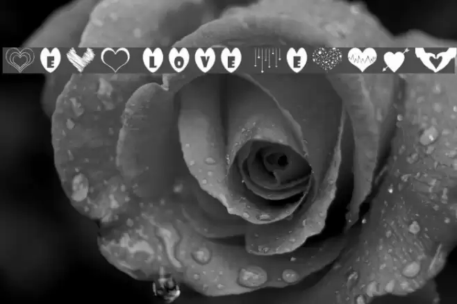 Sexy Love Hearts Font examples