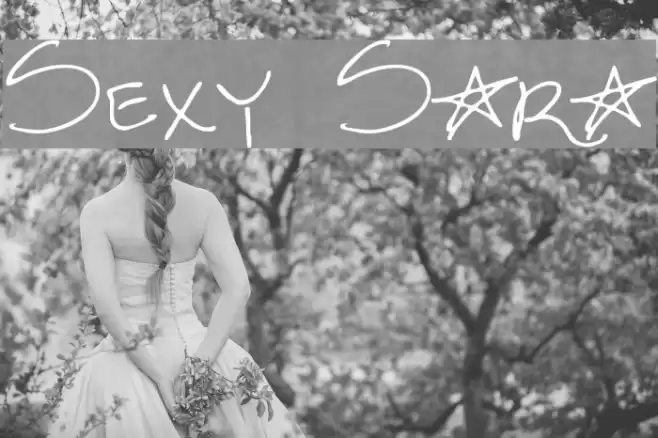 Sexy Sara Schriftart examples