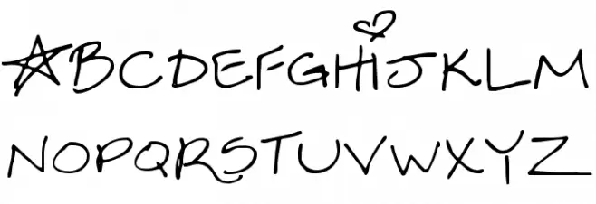Sexy Sara Schriftart Kleinbuchstaben