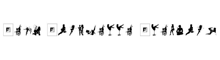 Sexy Silouette Stencils  नि: शुल्क फ़ॉन्ट्स डाउनलोड