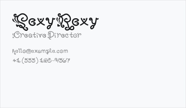 SexyRexy Business Card