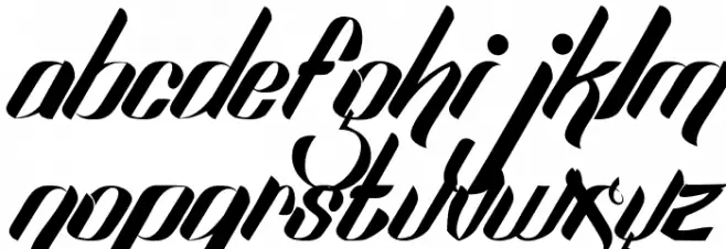SexyShout Schriftart Kleinbuchstaben