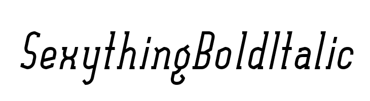 SexythingBoldItalic  font caratteri gratis