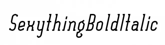 SexythingBoldItalic  フリーフォントのダウンロード