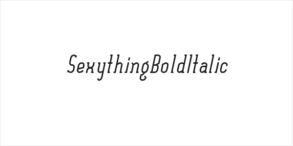 SexythingBoldItalic Logo