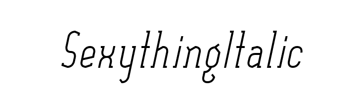 SexythingItalic  font caratteri gratis
