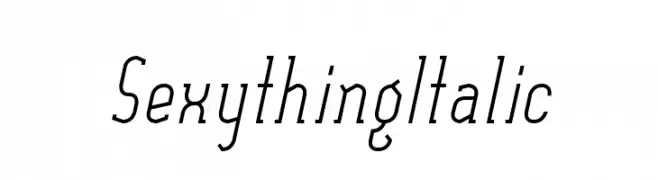 SexythingItalic  フリーフォントのダウンロード