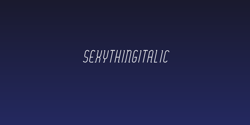 SexythingItalic Social Header