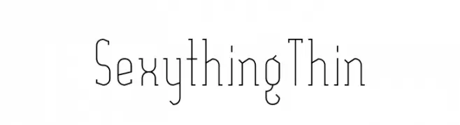 SexythingThin  フリーフォントのダウンロード