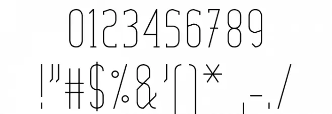 SexythingThin Font OTHER CHARS