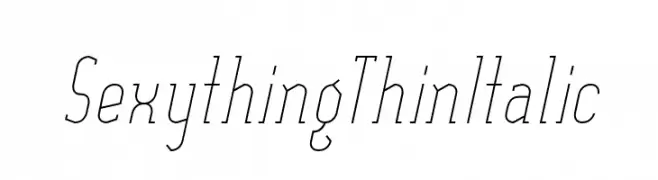 SexythingThinItalic  font caratteri gratis
