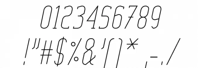 SexythingThinItalic Font OTHER CHARS