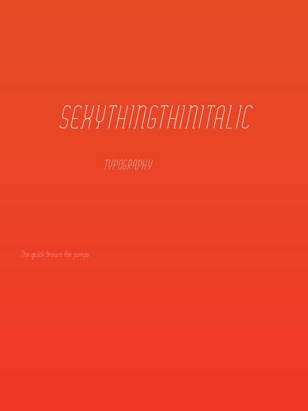 SexythingThinItalic Poster