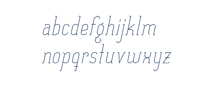 SexythingThinItalic Lowercase