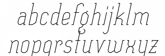 SexythingThinItalic Fuentes MINÚSCULAS