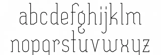 SexythingThin Schriftart Kleinbuchstaben